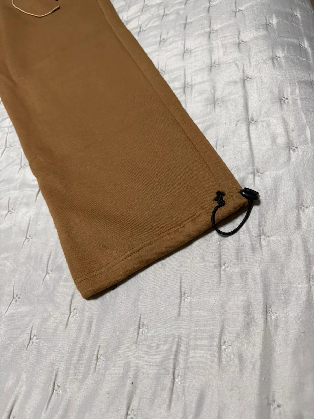 Chocolate brown wide sweatpants – photo 3